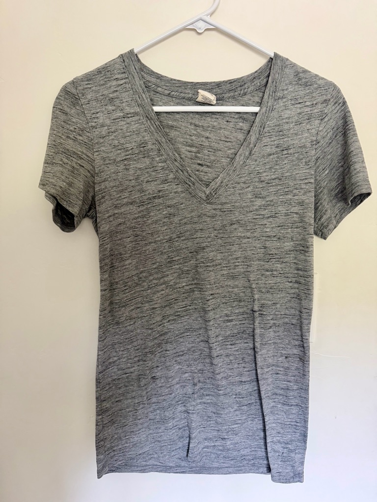 Pink Victoria's Secret Heather Gray V-Neck Sleep Tee Medium Lounge Pajama Top